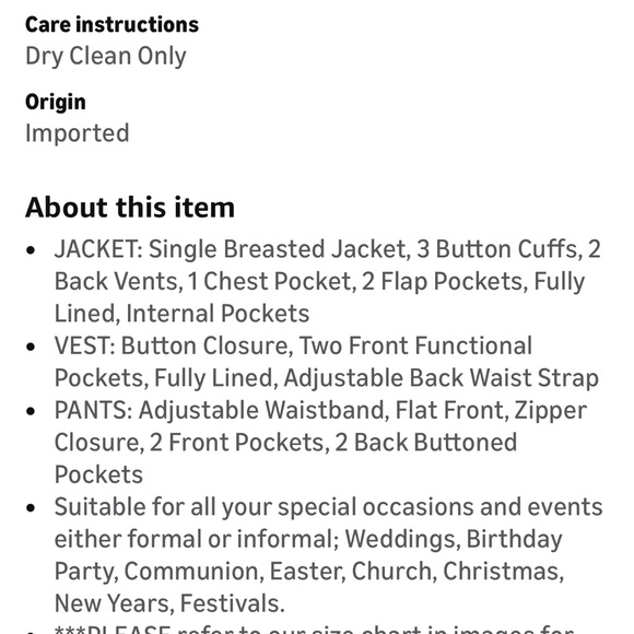 Boys 3 piece Navy suit 10-12 - Picture 4 of 16